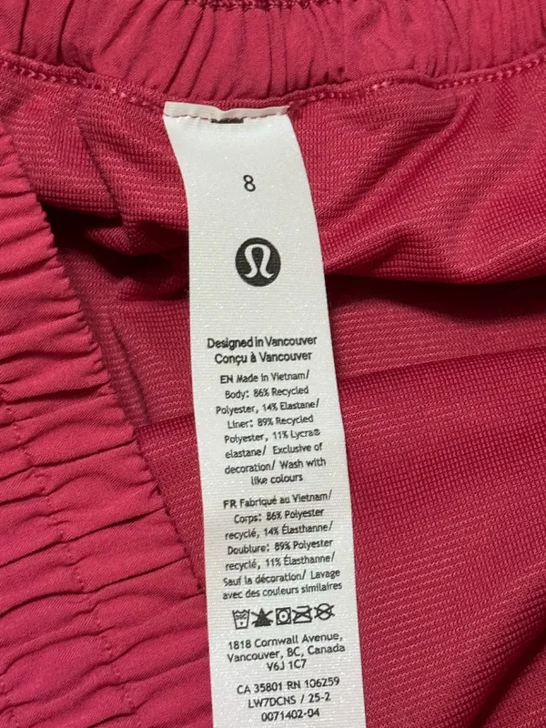 Lululemon Hotty Hot High-Rise 4" Lined Shorts 8 Raspberry Coulis - Image 6