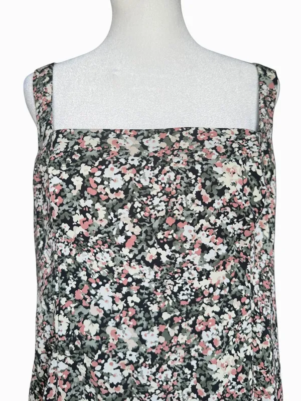 Abercrombie &‎ Fitch Square Neck Floral Mini Dress Sz L - Image 4