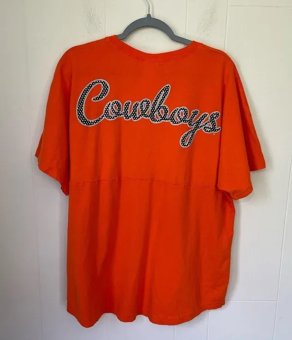 Knights Apparel For Her Orange OSU Cowboys T-shirt NCAA Sports ~ Size Large - Image 3