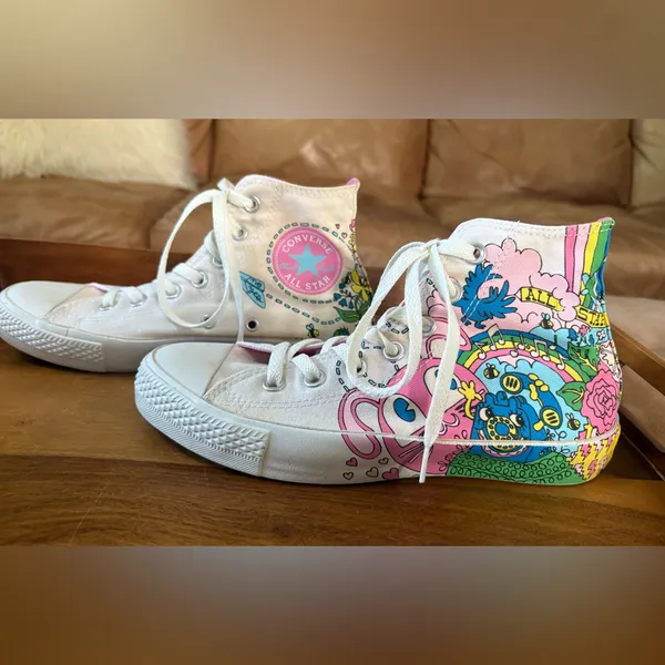 CONVERSE ALL STAR Einhorn Schwarz Limited Edition High Top Sneakers - Image 6