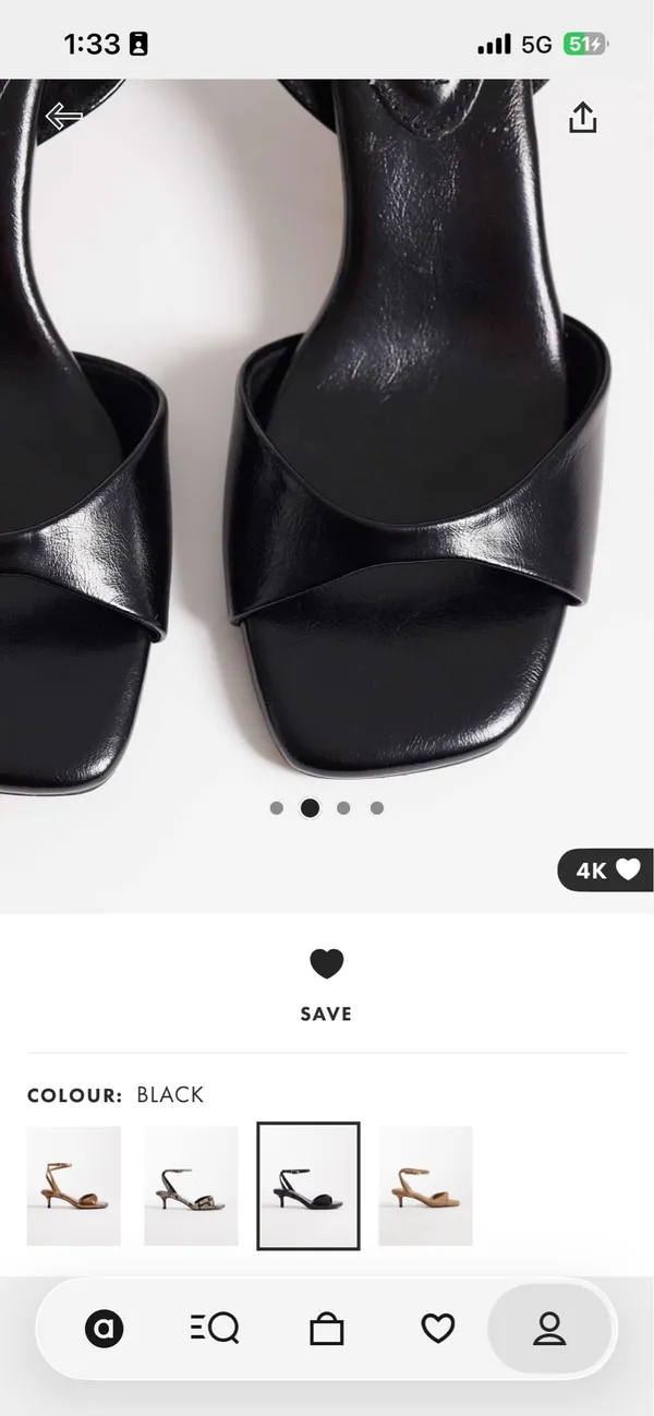 ASOS Heartfelt barely there kitten heels - Image 2