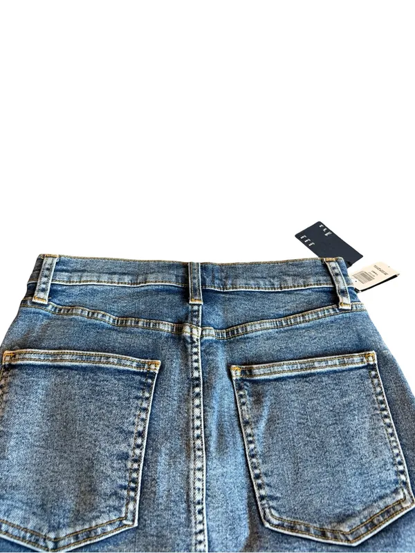 Wilfred Free Aritzia Denim Skirt Tanit Medium Wash Raw Hem Casual Size 6 NWT - Image 8