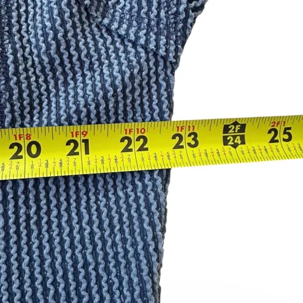 Altar'd State Womens Small Blue Waffle Knit Cropped Thermal Top Pullover | 0197 - Image 5