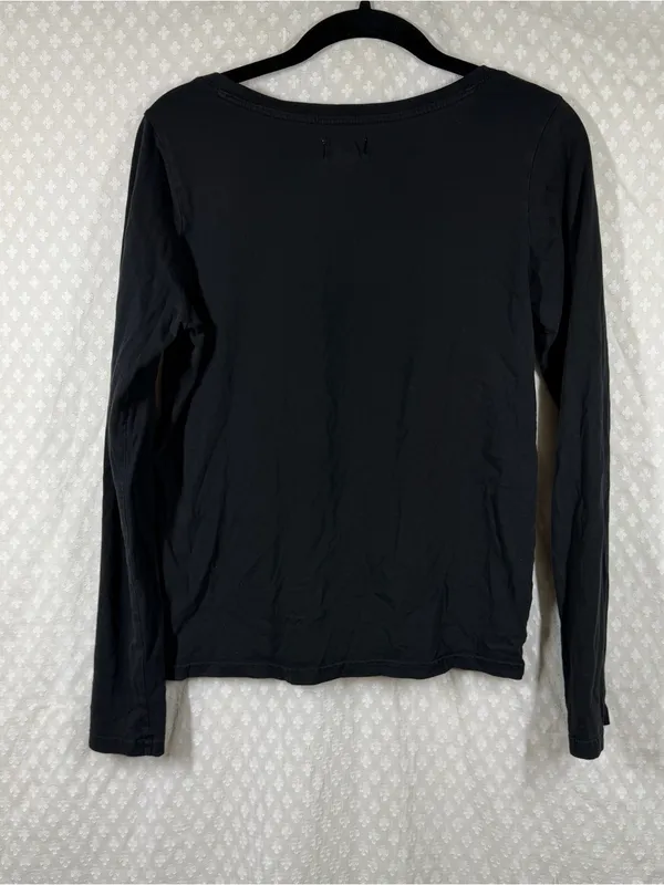 Pact Black Scoop Neck Long Sleeve Organic Cotton Top - Image 6