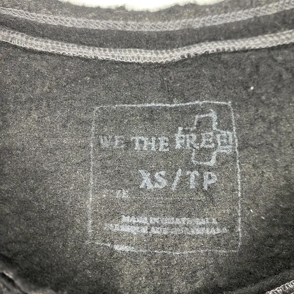 We The Free Tunic Sweater Womens XS‎ Black Long Sleeve Raw Hem Exposed Seams - Image 4