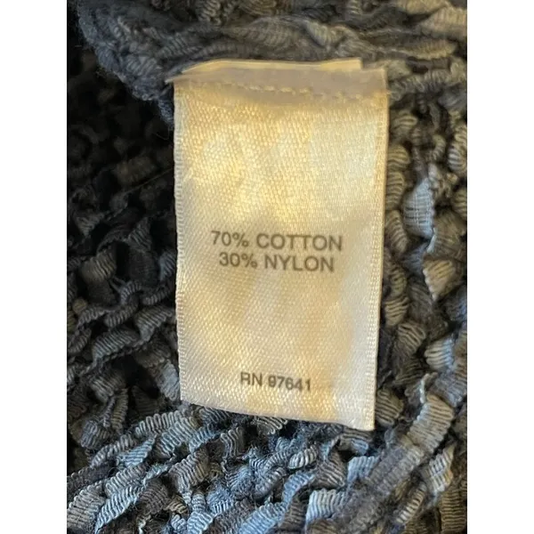J.‎ Jill Pure Jill Blue Indigo Open Stitch Cotton Blend Pullover Sweater Size XS - Image 11
