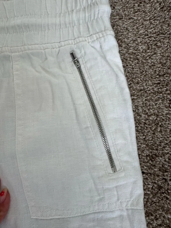 Cabo Wide-Leg Athleta Linen White Pants 4 - Image 3