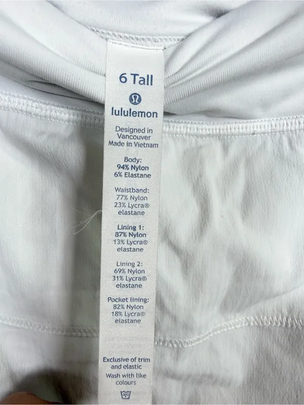 Lululemon Pace Rival Skirt (Tall) *4-way Stretch White W2527 Sz 6 - Image 10