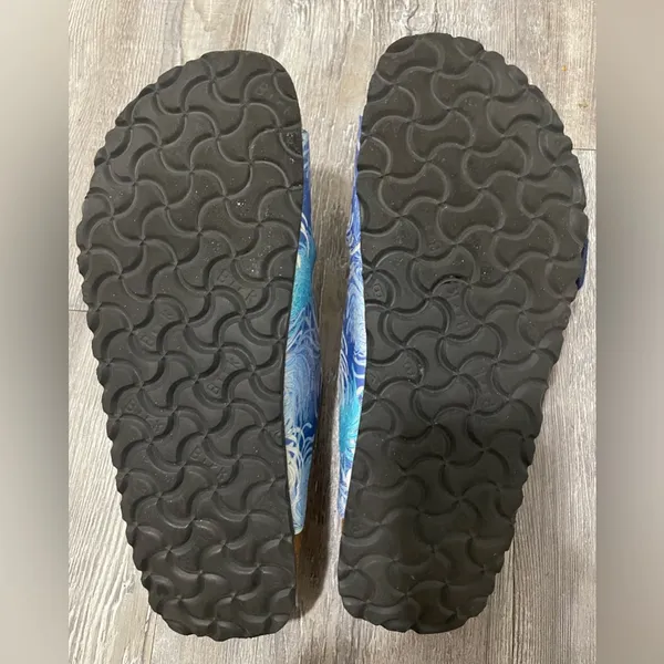 Papillio Birkenstock Stylish Blue Patterned Sandals - Image 8