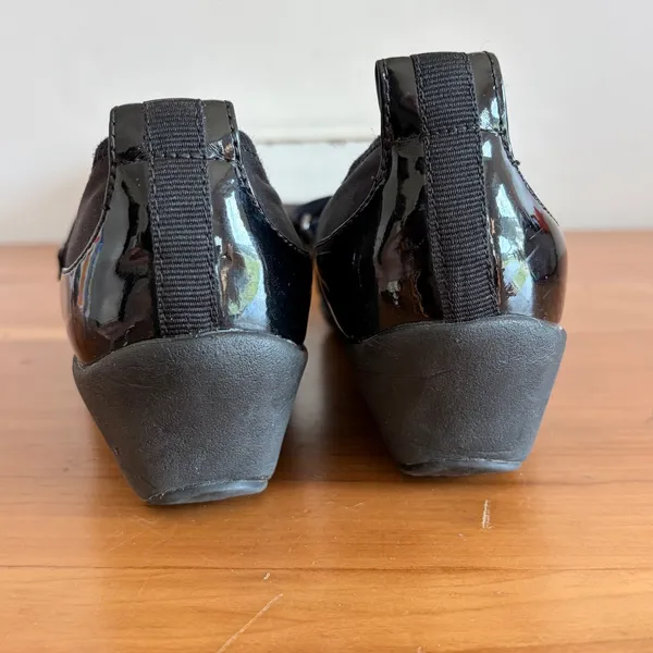 Anne‎ Klein Sport Womens Black Wedge Mary Jane Shoes AKBYTHEWAY 6.5M Patent Trim - Image 6