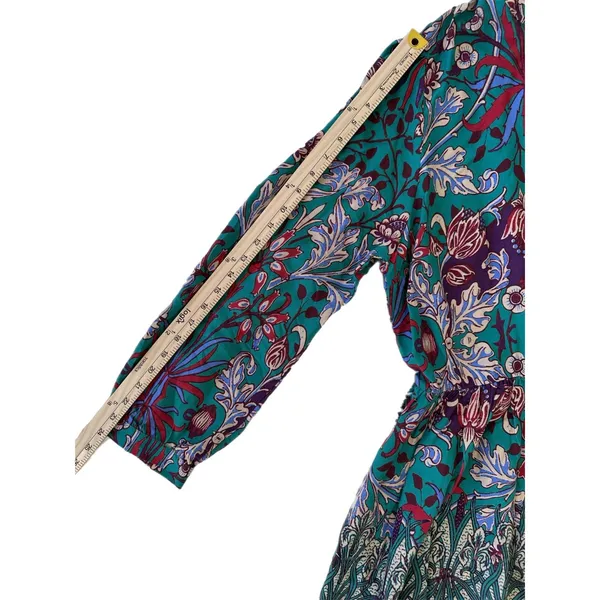Ulla‎ Popken Von Landen Size 16/18 Midi Dress Curvy Patch Print Long Sleeve Plus - Image 5