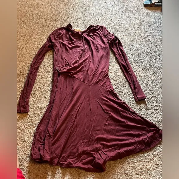 Free people beach small burgundy dress‎ - Image 2