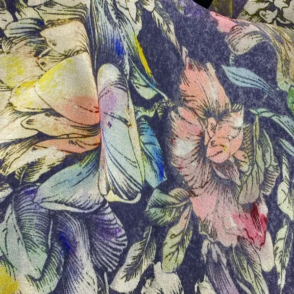 Anthropologie Gray Floral A Line Maxi Skirt 0 - Image 4
