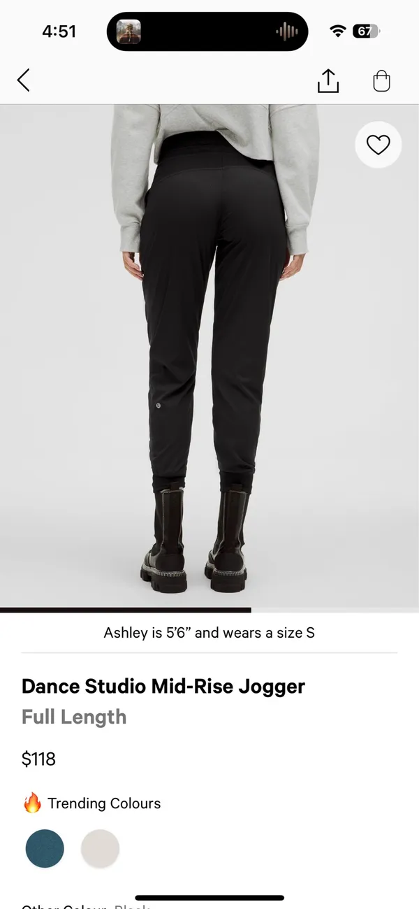 Black Lululemon Dance Studio Joggers - Image 4
