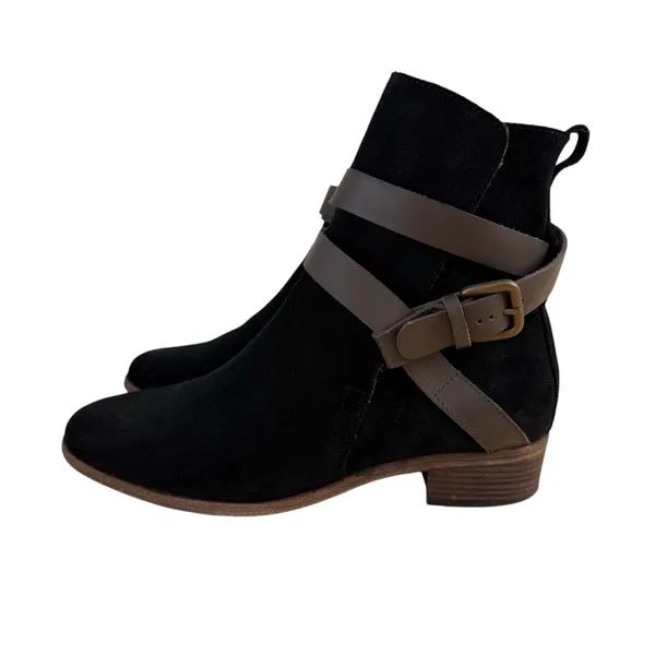 See by Chloe Janis Black Suede Ankle Boots Sz 37 EU 7 US - Image 5