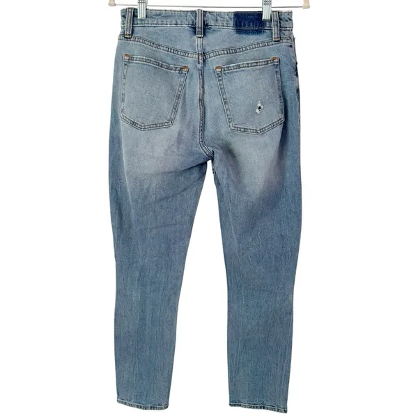 Abercrombie & Fitch Curve Love The Skinny High Rise Distressed Jeans Size 27 - Image 2