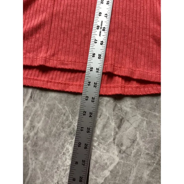 Beyond Yoga Ribbed Tank Top Womens L Coral Pink Orange Sleeveless Athletic Shirt - Image 5