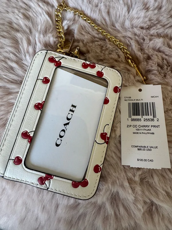NWT! Coach Mini Skinny ID Case With Cherry Print - Image 2