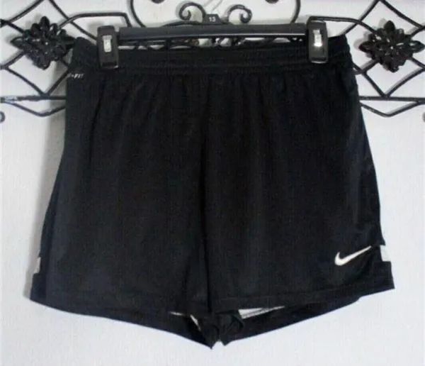 Nike Dri Fit Activewear Shorts Size M Black Lined Drawstring - Image 2