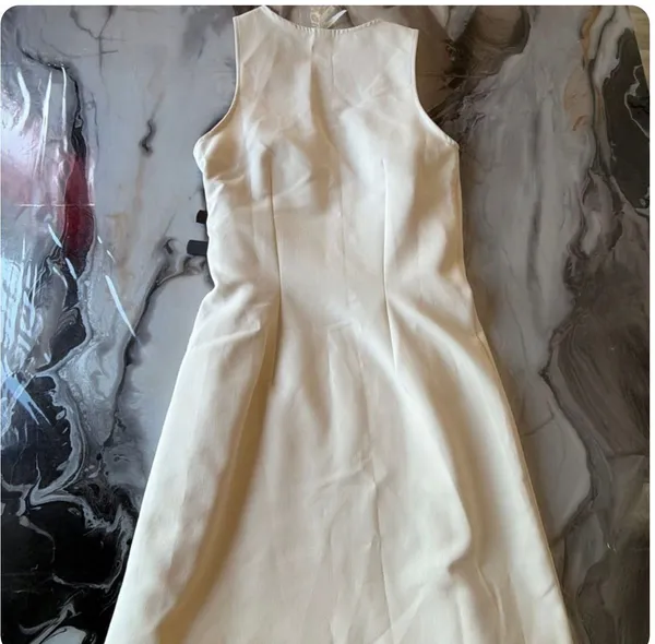 Vestido Anthropologie Wrap Crema Talla XS Nuevo con Etiqueta - Image 9