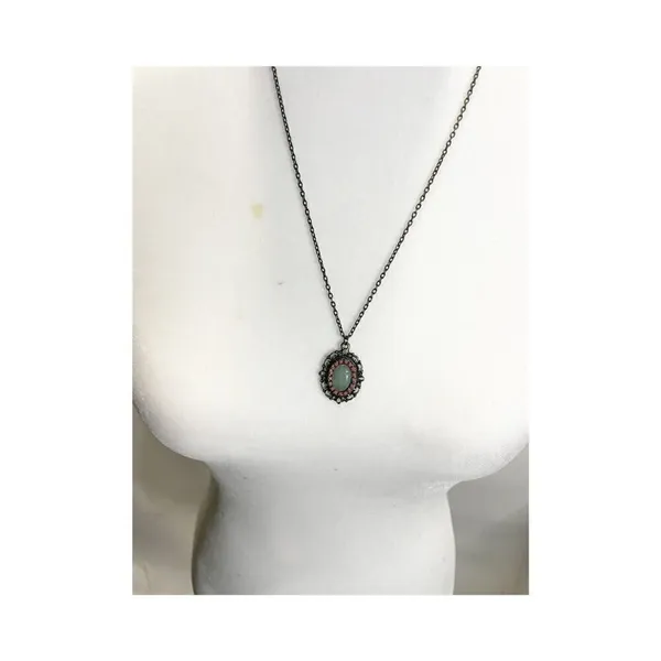 Francesca's‎ Collection Antique Tone Stone Charm Pendant Necklace 12" - Image 4