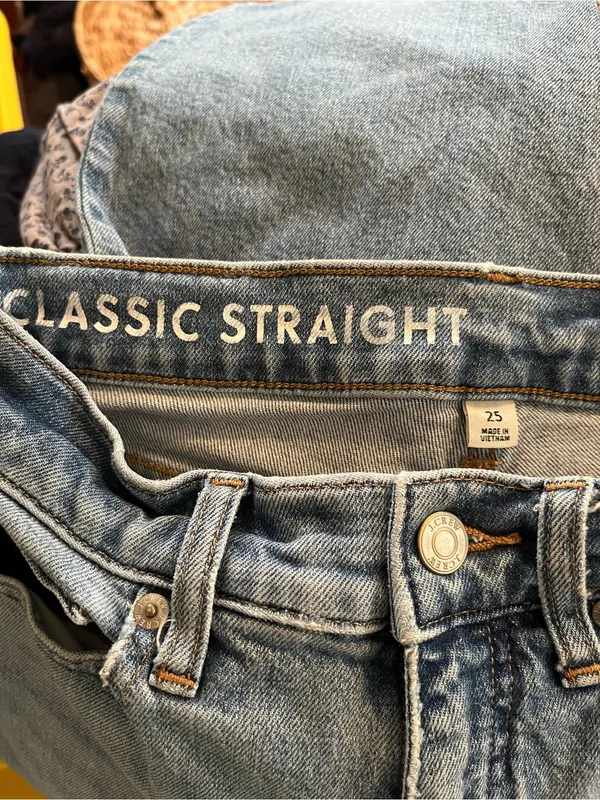 J Crew Classic Straight Light Wash Jeans 25 Minimalist Capsule Wardrobe - Image 5