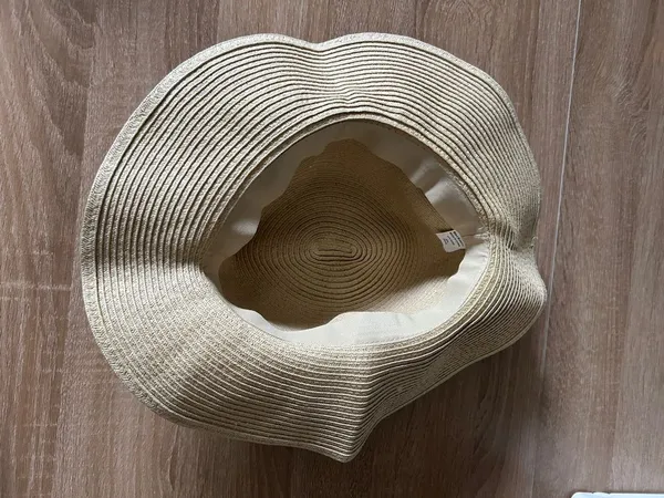 Cost Plus World Market Wide-Brim Straw Sun Hat with Black Band - Image 5