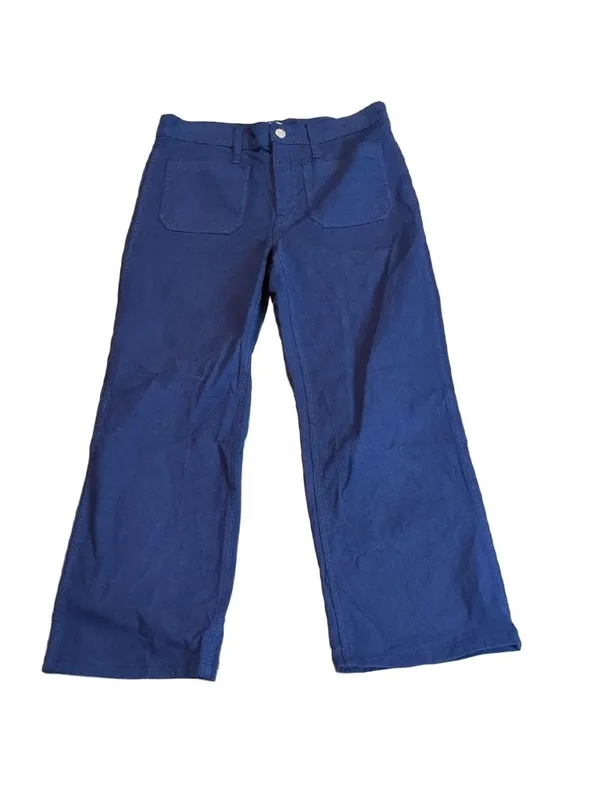 J. Crew High Rise Wide Leg Front Pocket Cropped Jeans Size 28 - Image 2
