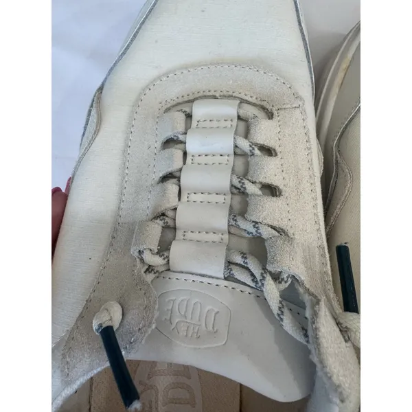 Hey Dude Women's Hudson Lift Platform Sneakers White Comfortable Casual Shoes 8 - Image 6