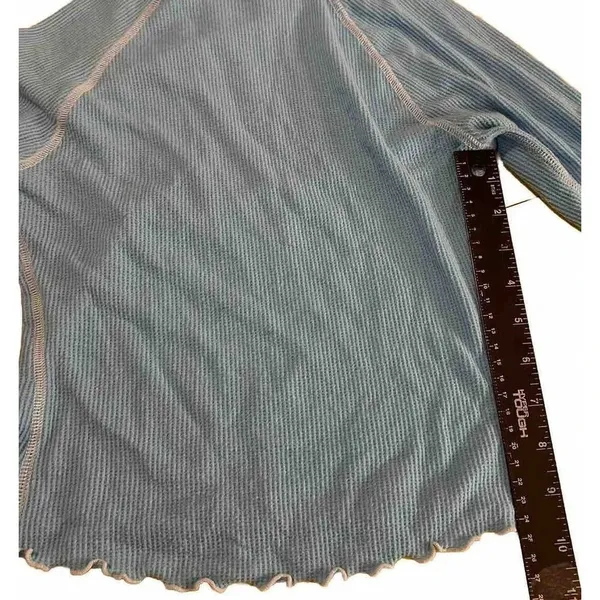Out from under Frilly Turtle Neck Y2K 00s Vibes‎ l/s blue comfy cozy top small - Image 4