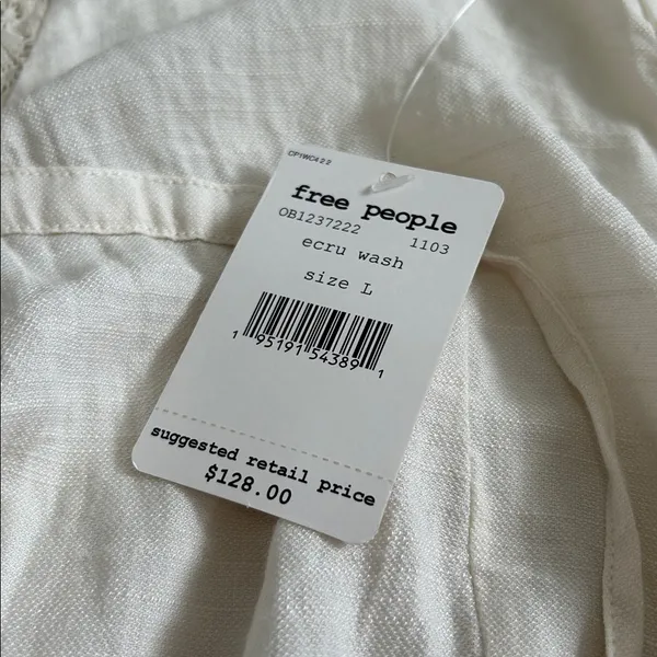 Free People Rugged Beauty Swing Dress Ecru - Image 11