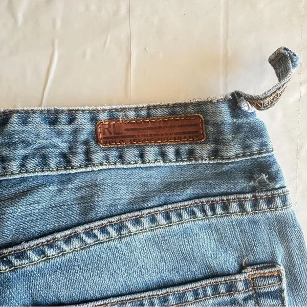 Ralph Lauren Vintage Denim Saturday‎ Jeans Distressed with Paint Marks Size 8 - Image 6