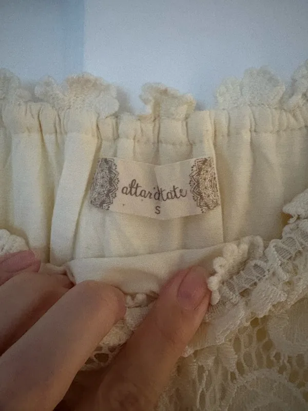 Lace Cream Dress Altar'd State - Image 3