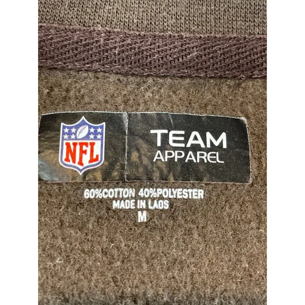 NFL Team Apparel Cropped Crewneck Fleece Sweatshirt M Charcoal Gray Cotton - Image 6
