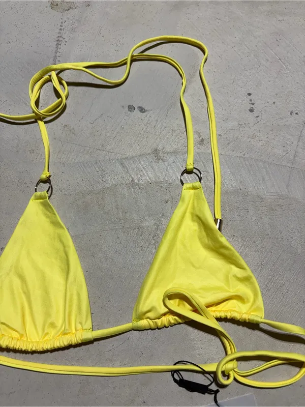 Hello Molly bird of paradise swim top lemon bikini top small NWT - Image 4