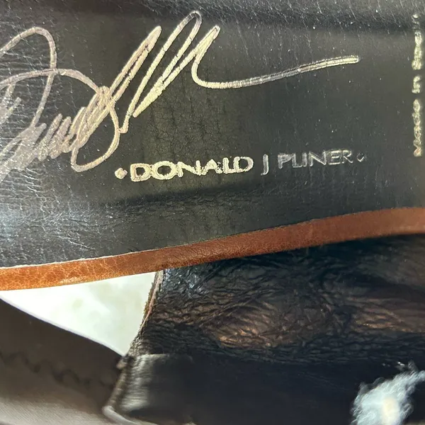 Donald J Pliner Heels Womens 10 Saddle Vishad Open Toe Distressed Leather‎ - Image 12