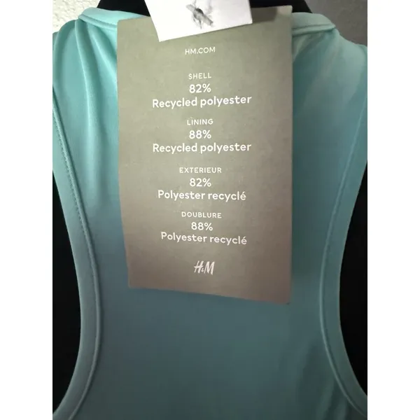 H&M womens lazy wave bathing suit top racerback 1/4 zip size m nwt - Image 4