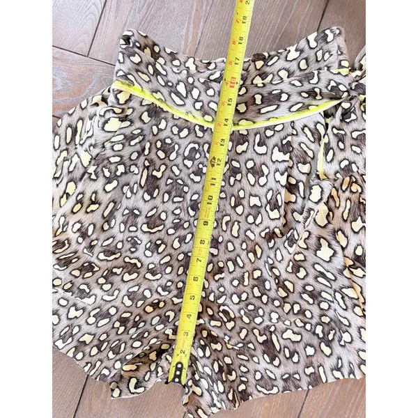 Roberto‎ Cavalli Silk Leopard Print Shorts Women Brown IT 44 US 8 - Image 6
