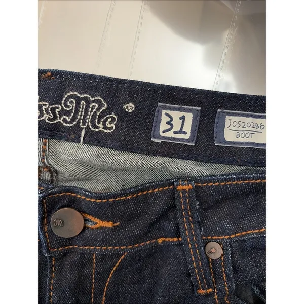 Miss Me Megan Bootcut Jeans Womens 31 Dark Wash Flap Pocket Denim Western Rugged - Image 4