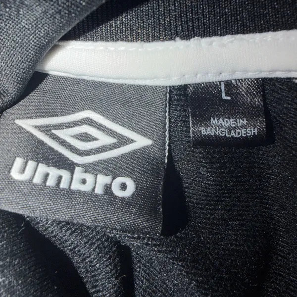 Umbro Black Track Jacket Full Zip Logo Athletic Streetwear‎ L - Image 4