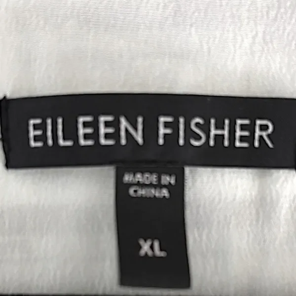 Eileen Fisher | XL | 100% Silk Sheer Mint Green Sleeveless Button-Up Blouse Top - Image 3
