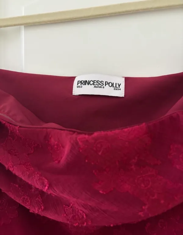 Princess Polly Red Off-The-Shoulder Dress - Image 3