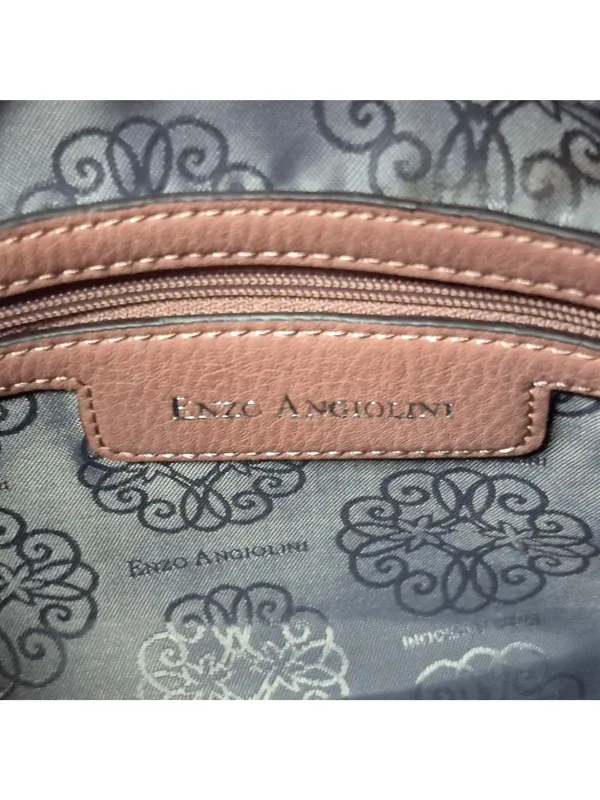 Enzo Angiolini Crossbody Shoulder Bag Pink Faux Leather Purse Handles & Strap - Image 9