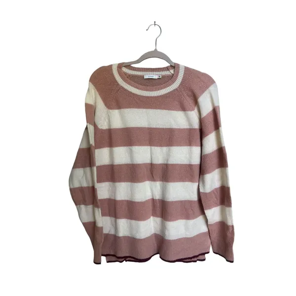 Lush Clothing Nordstrom‎ Mauve Cream Long Sleeve Sweater Size Medium New without Tags - Image 2
