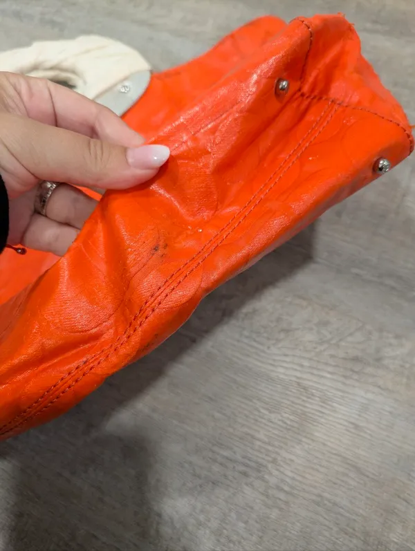 NWT Kate Spade Melrose Noel Orange Leather Bag - Image 6