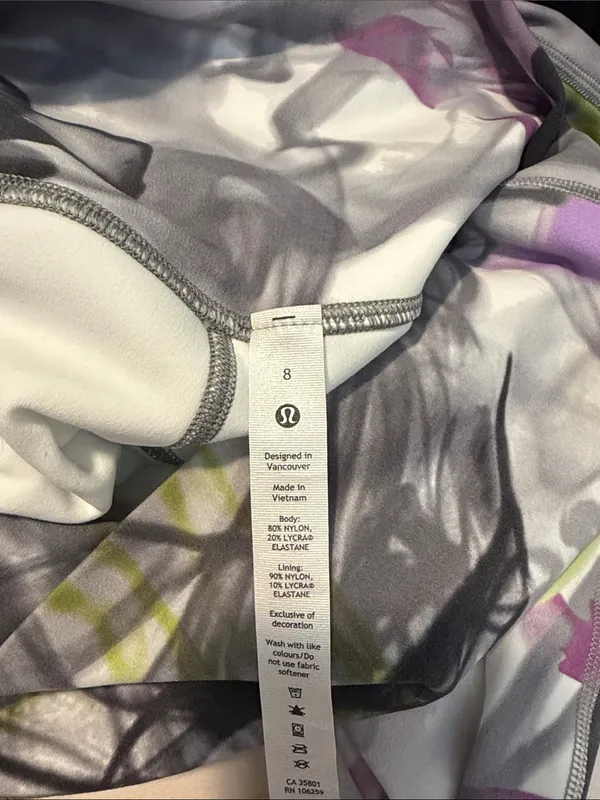 Lululemon 8 Align Throwback Print High Rise Pant Yoga Workout Women’s Leggings - Image 8