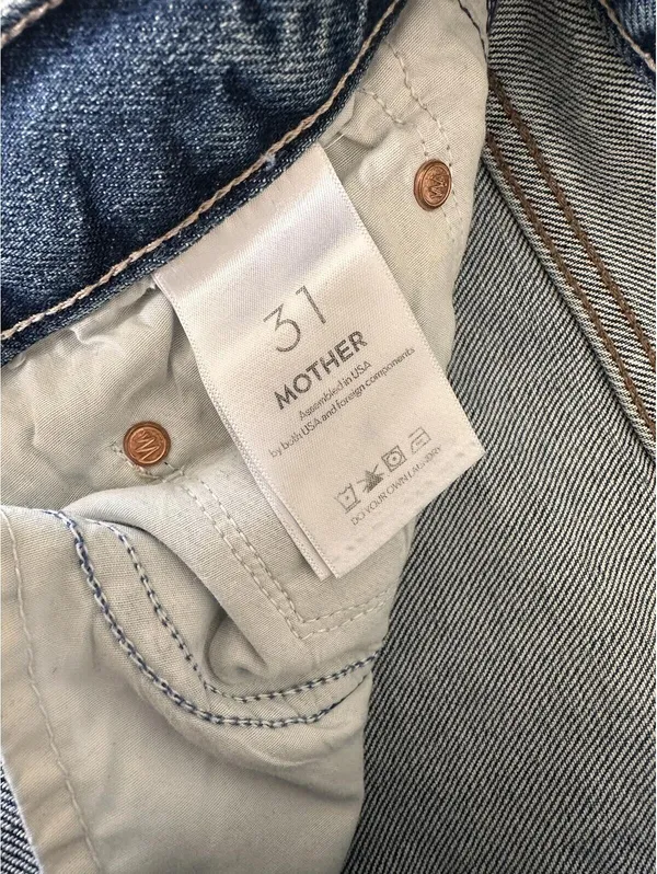 MOTHER Superior The Trickster Skimp Fray Thrill Seeker Distressed Jeans Women 31 - Image 8