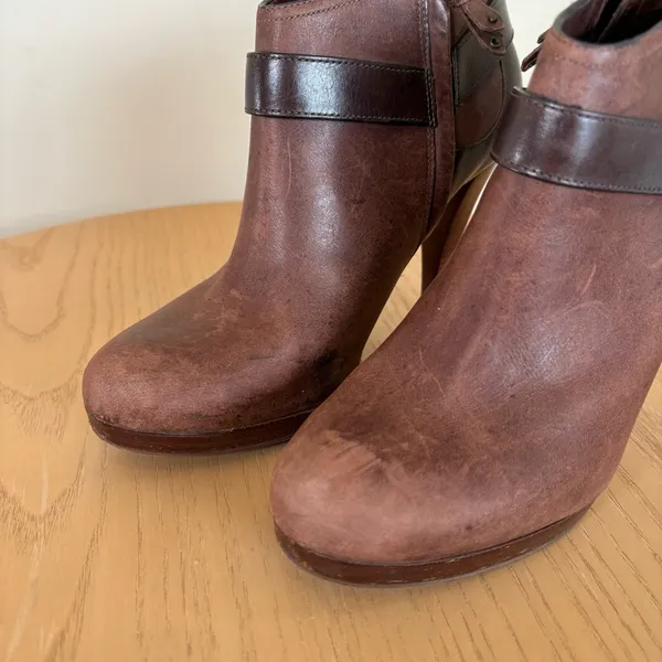 Cole Haan NIKEair‎ brown leather booties 7.5 - Image 2