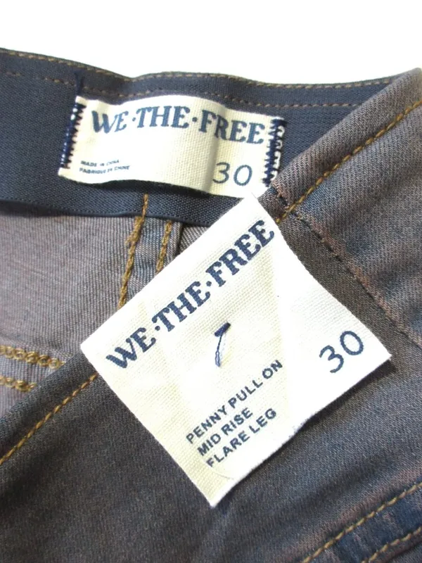 NWT Free People Penny in Back Alley Blue Pull-on Stretch Flare Jeans 30 - Image 7