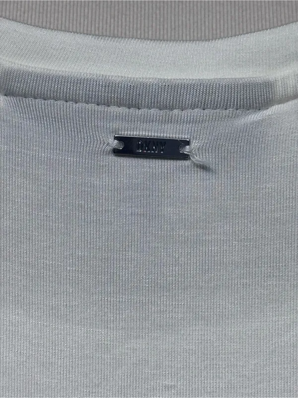 DKNY White Flutter/Ruffle Sleeve crew neck T-Shirt, - Image 7